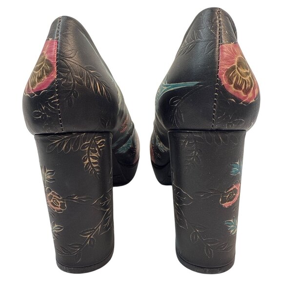 L'Artiste by Spring Step Women's Handpainted Block Heels Julianna Size 41 US 9.5 - Picture 5 of 11